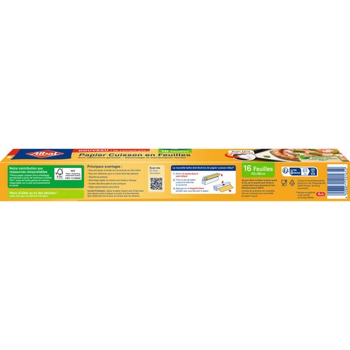 Albal Papier Cuisson 16 feuilles Anti-adhérent