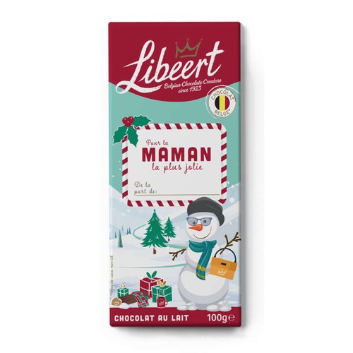 Libeert Tablette Noël Chocolat au lait 100g