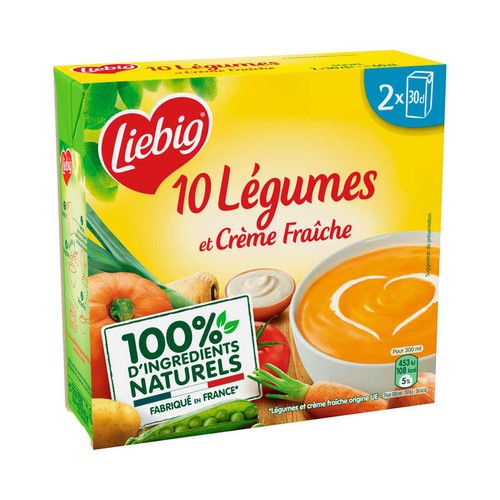 Liebig Soupe 10 Légumes & Crème Fraiche 2x30cl