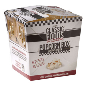 Classic Foods Of America Popcorn Box Sucré, Pour Micro-Ondes 100G.