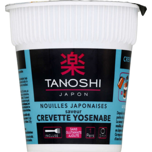 Tanoshi Nouilles Japonaise, Saveur Crevette Yosé Nabé 65G