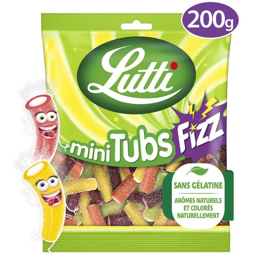 Lutti Mini Tubs Fizz Sans Gélatine 200g