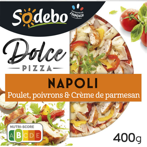 Sodebo Pizza Dolce Napoli Poulet Poivrons Grilles 400g