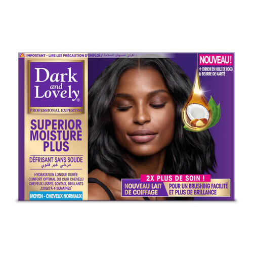 Dark & Lovely Soin Défrisant Sans Soude Huile de Coco & Beurre de Karité Cheveux Normaux