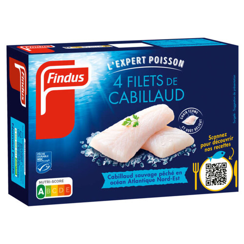 Findus 4 filets de cabillaud 400g