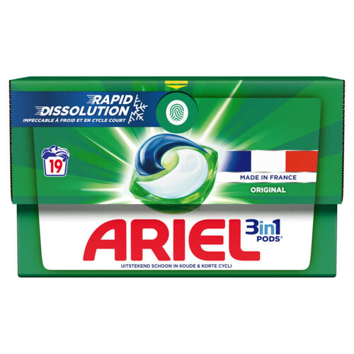 Ariel 3in1 pods original x19 lavages