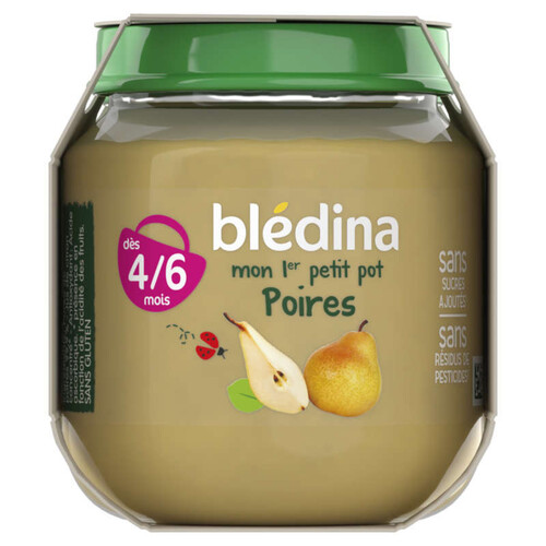 Blédina Pots fruits Mon 1er Petit Pot Poiresdès 4/6 mois 2x130g