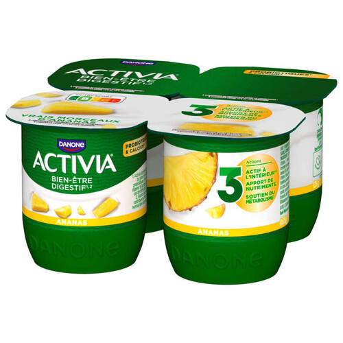 Activia Yaourt aux fruits bifidus Ananas 4x125G