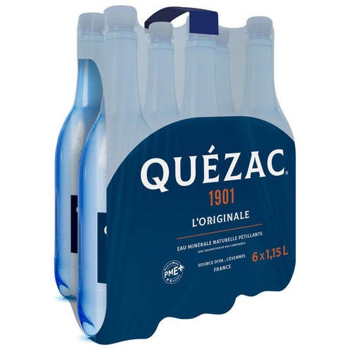Quezac Eau Minérale Naturelle Gazeuse 6x1,15L