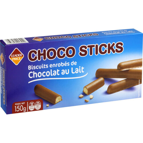 Leader Price Choco Sticks Bâtonnet de Chocolat au Lait 150g