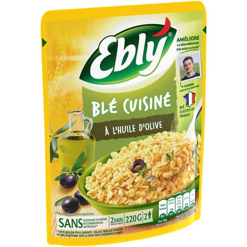 Ebly Blé Express 2Min Nature À L'Huile D'Olive 220g