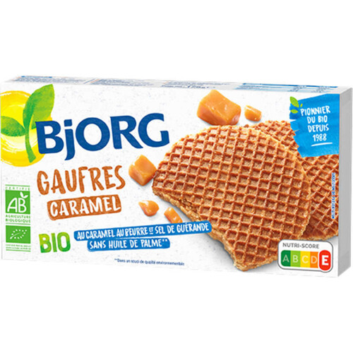 Bjorg Gaufres Caramel Au Beurre Et Sel De Guérande, Bio 175G