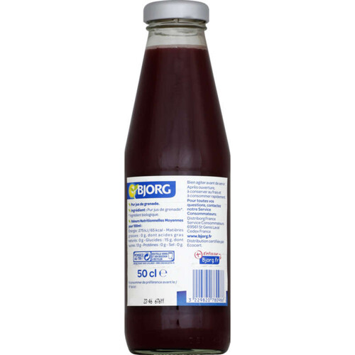 Bjorg Pur Jus De Grenade, Bio 50cl