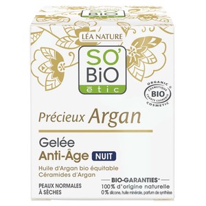 SO'BiO Étic Gelée de nuit Anti-Âge à l'Huile d'Argan Bio 50ml