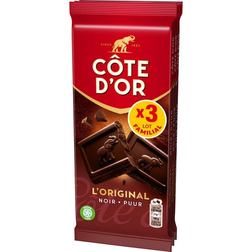 Côte d'Or L'Original Tablette chocolat noir 3x100g