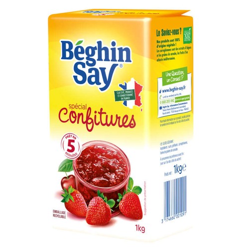 Béghin Say Sucre En Poudre Spécial Confitures 1kg