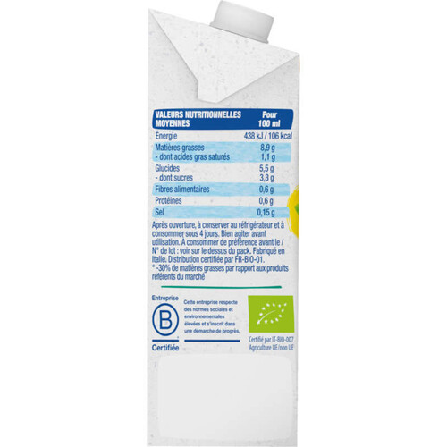 Bjorg cuisine végétale fluide bio 200ml