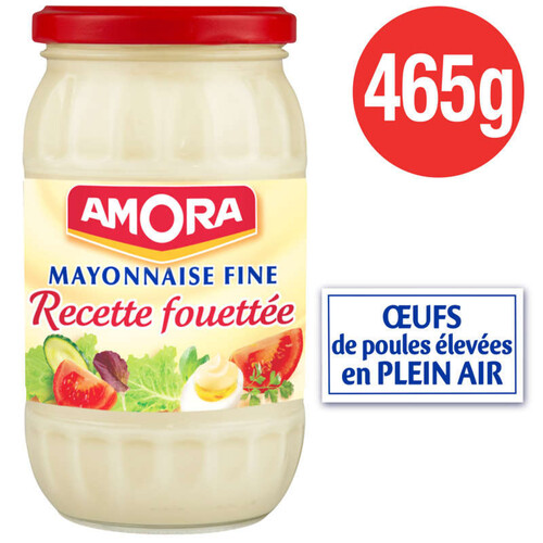 AMORA Mayonnaise Recette Fouettée Bocal 465g.