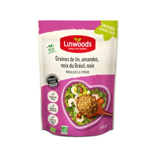 [Par Naturalia] Linwoods Graines De Lin, Amandes, Noix Du Brésil & Noix Moulues Bio 200g