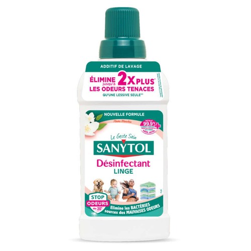Sanytol Désinfectant Linge Fleurs blanches Stop odeurs 500ml