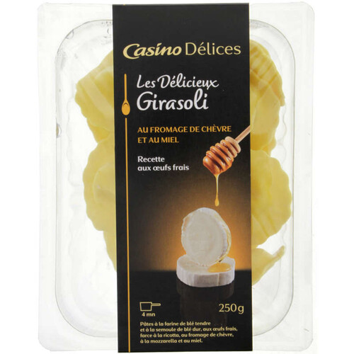 Casino Delices Girasoli - Pâtes fraîches - Chèvre miel - 250g