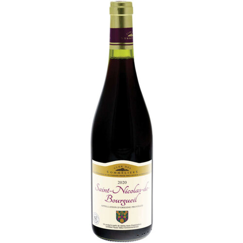 Club des sommeliers Saint nicolas de bourgueil vin rouge 75cl