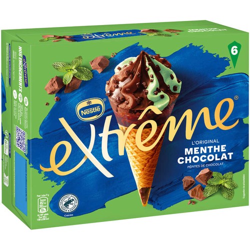 Nestlé Extrême glaces menthe chocolat 6x71g