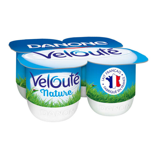 Danone Velouté yaourt brassé nature 4x125g