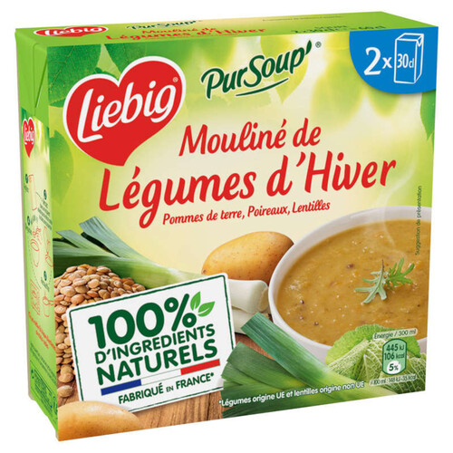 Pursoup Mouline De Legumes D'Hiver Pommes De Terre, Poireaux, Lentilles - Liebig Briques 2X30Cl 2 x 30cl