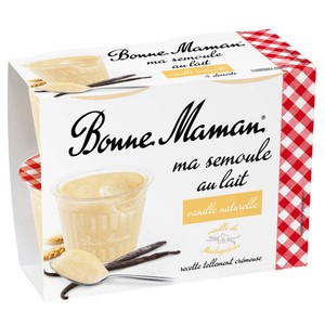 Bonne Maman Semoule Au Lait Saveur Vanille 4x100g
