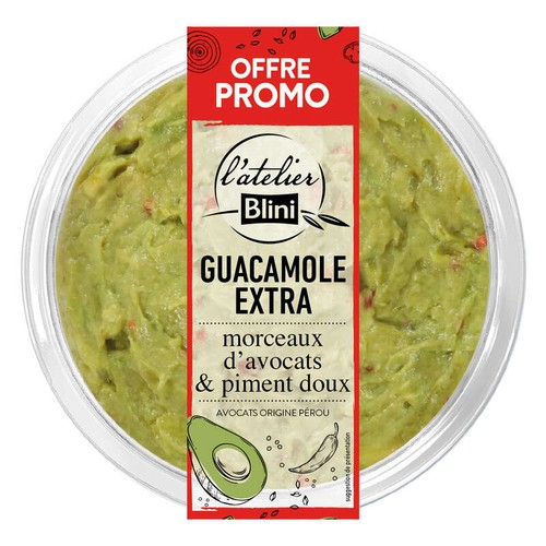 L'Atelier Blini Guacamole Extra Morceaux D'Avocats & Piments Doux 180G