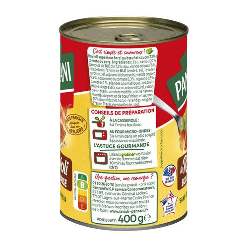Panzani Ravioli sauce bolognaise 400g