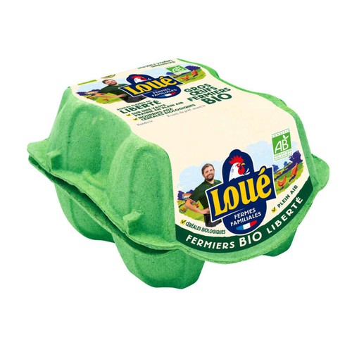 Loué Gros Œufs Fermiers Bio x4