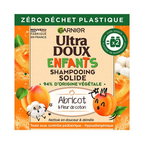 Ultra Doux Shampooing Solide Enfant Abricot Fleur de coton 60g