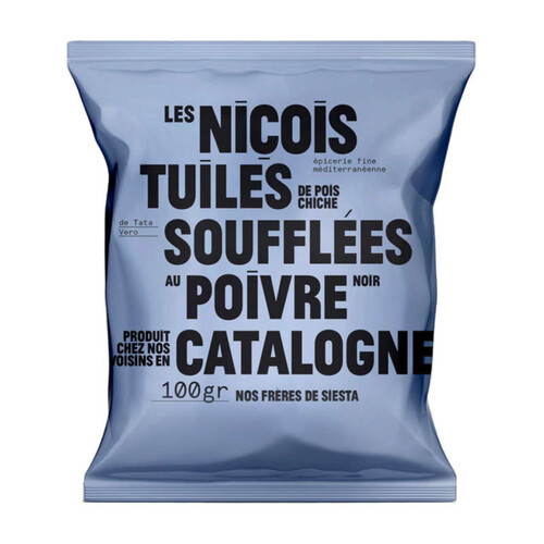 Les Niçois tuiles soufflées de pois chiches poivre noir 100g