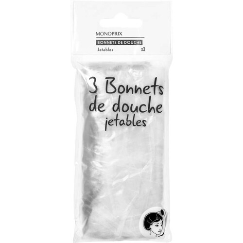 Monoprix Bonnets de Douche Jetables x3