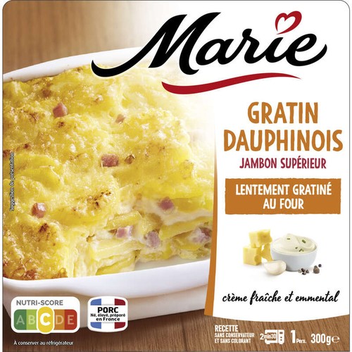 Marie Gratin Dauphinois jambon supérieur 300g