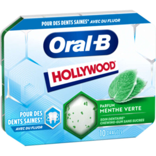 Oral-B Hollywood Chewing-gum Menthe Verte 3 x 17g