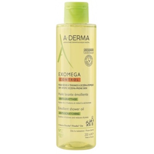 A-Derma Exomega Control Huile Lavante Émolliente Anti-Grattage 200ml
