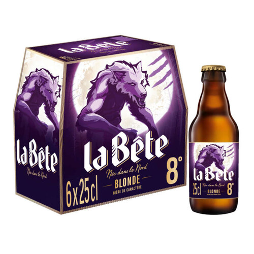 Brasserie Castelain La Bête Bière de Caractère Ambrée 6x25cl