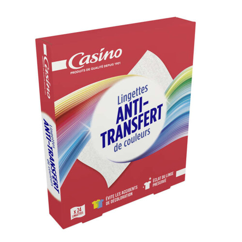 Casino Lingettes anti-transfert de couleurs - x24