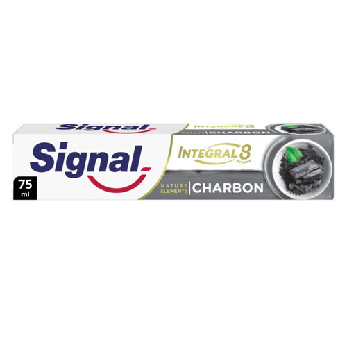 Signal Dentifrice Antibactérien Integral 8 Nature Elements Charbon Blancheur & Détox 75ml