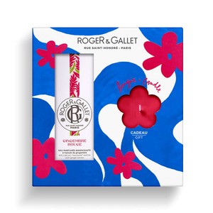 Roger & Gallet Coffret Bougie Parfumée et Eau Parfumée Bienfaisante Gingembre Rouge 100ml