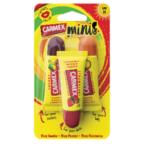 Carmex Minis Baumes à Lèvres SPF15 3*5g