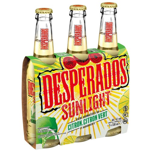 Desperados Sunlight citron & Citron vert 3x33cl