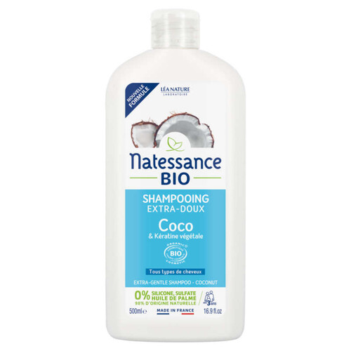 [Para] Natessance Shampooing extra doux Coco bio& Kératine 500ml