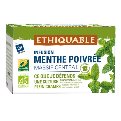 Paysans D'Ici Infusion Bio Menthe Poivrée x20 30g