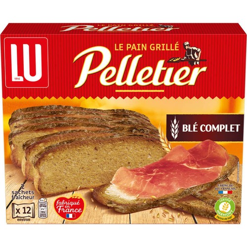 Lu Pelletier Pain grillé Blé Complet 500g