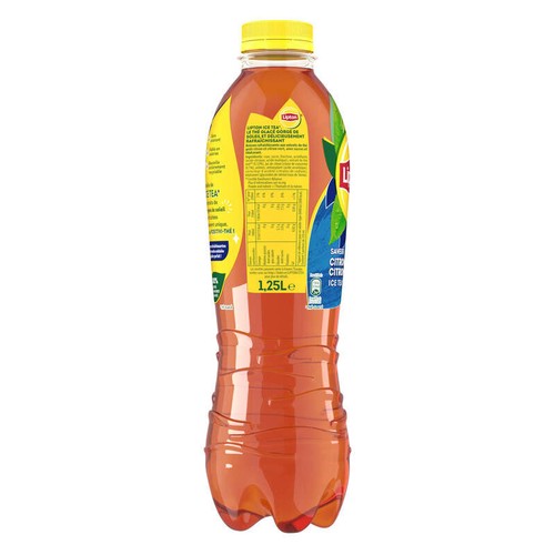 Lipton Ice Tea Thé Glacé Saveur Citron et Citron Vert 1,25L