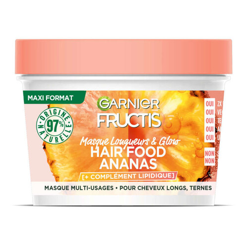 Garnier Fructis Hair Food Masque Ananas Cheveux Longs & Ternes 400ml